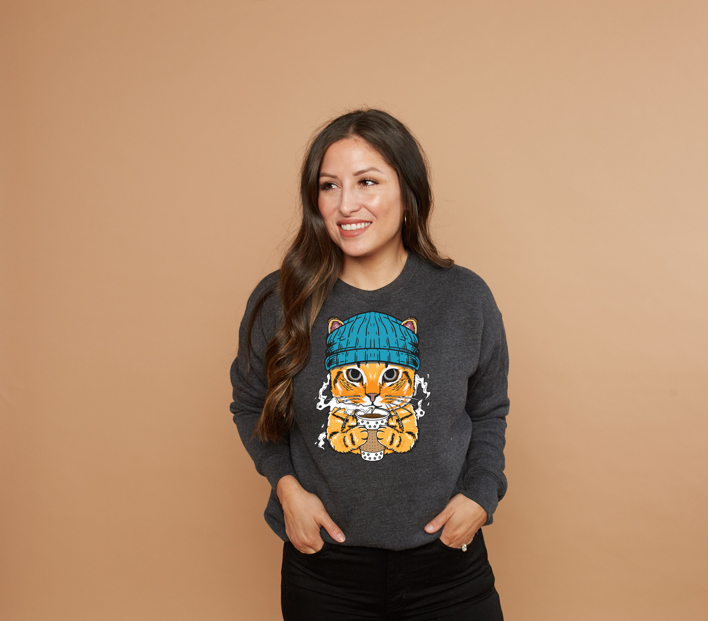 Cat Cozy Bella and Canvas Sweatshirt