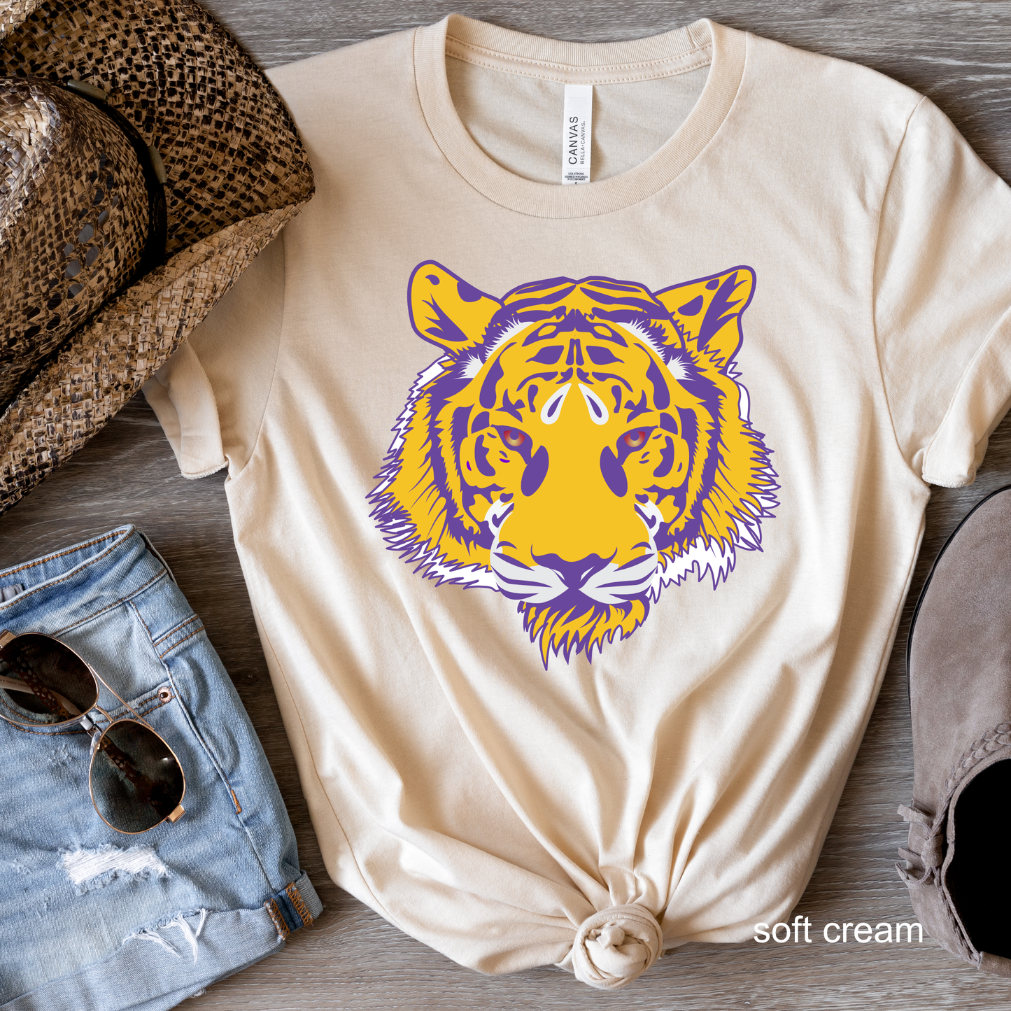 Purple Tiger Head Tee - IN STOCK ALERT