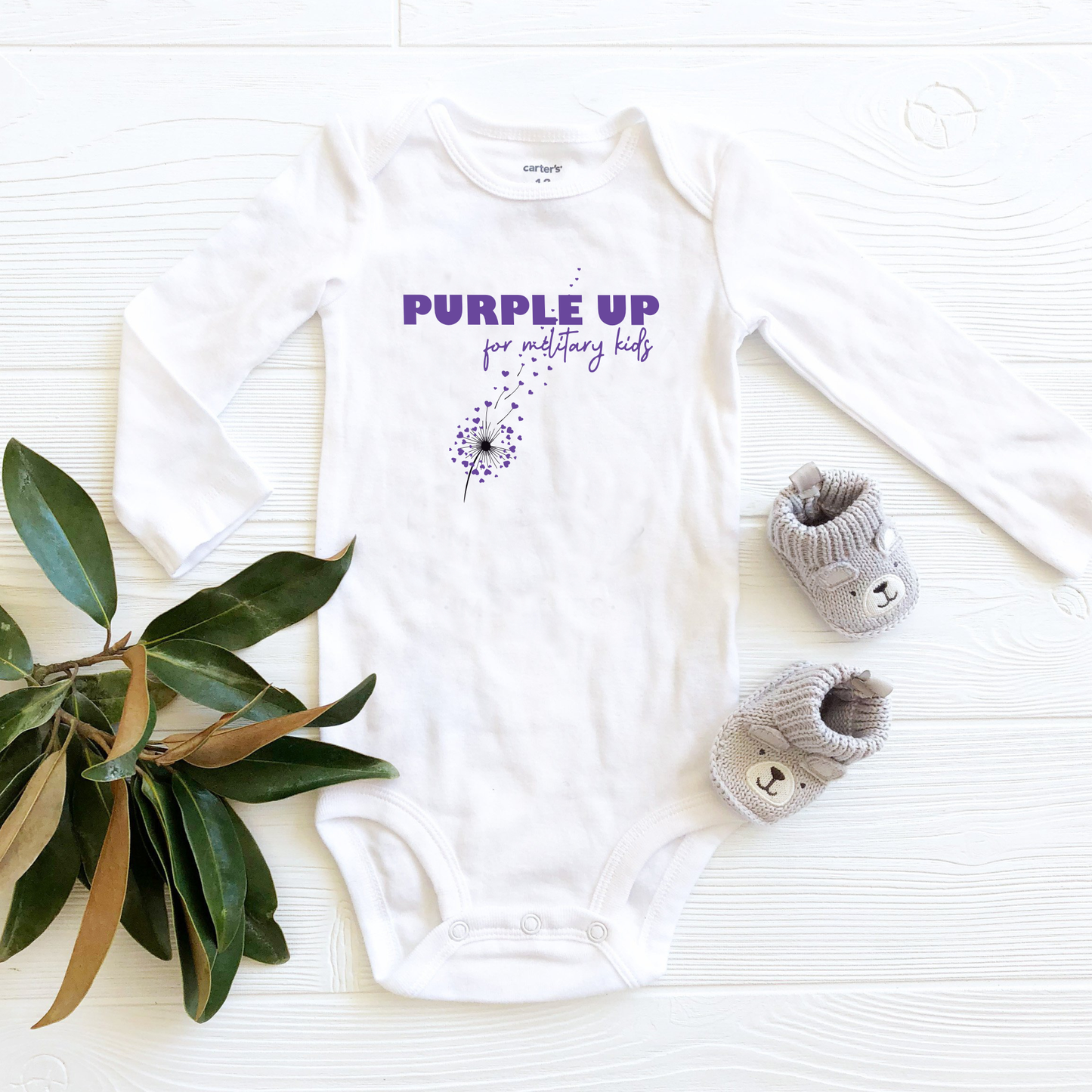Purple Up Dandelion - Infant Bodysuit