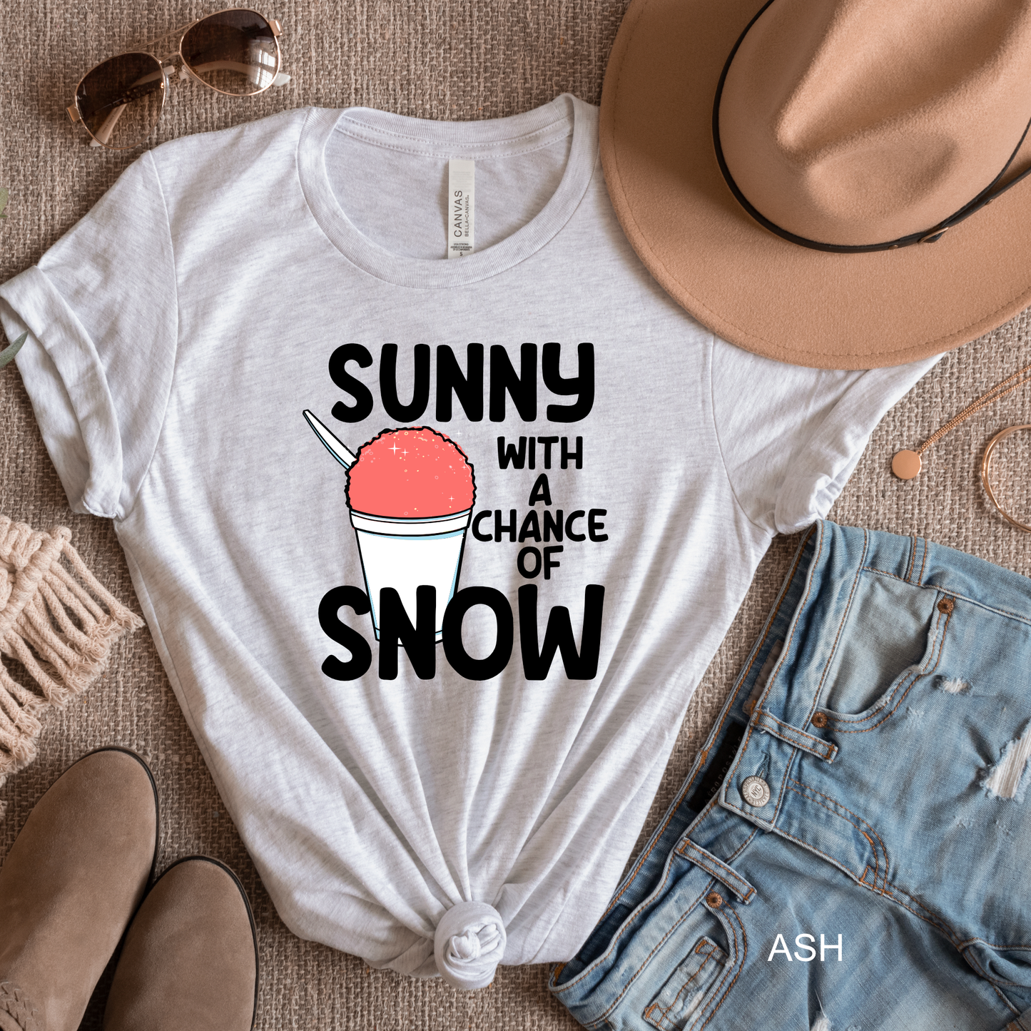 Sunny with a Chance of Snow - Snowball Tee - Toddler - Youth - Adult