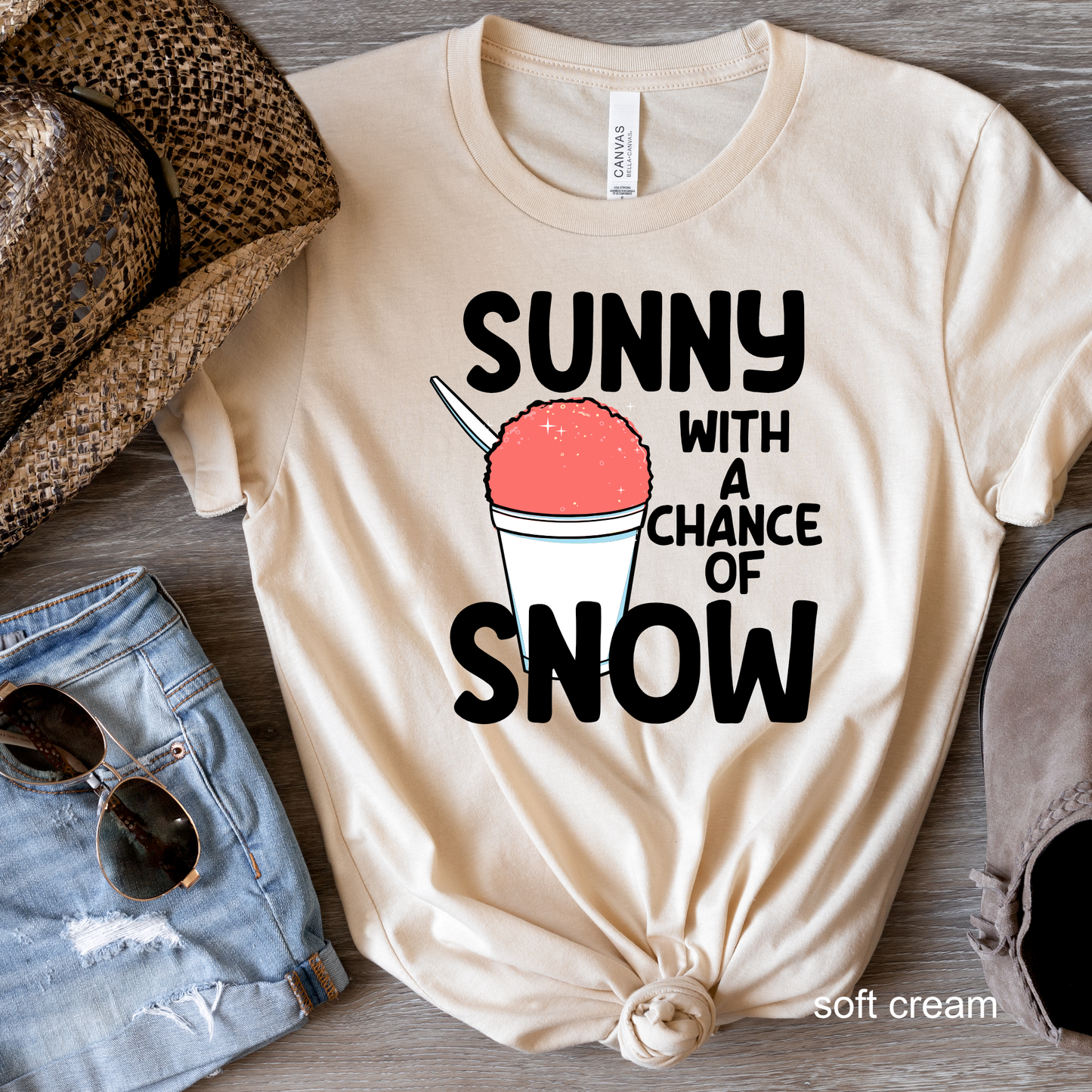 Sunny with a Chance of Snow - Snowball Tee - Toddler - Youth - Adult
