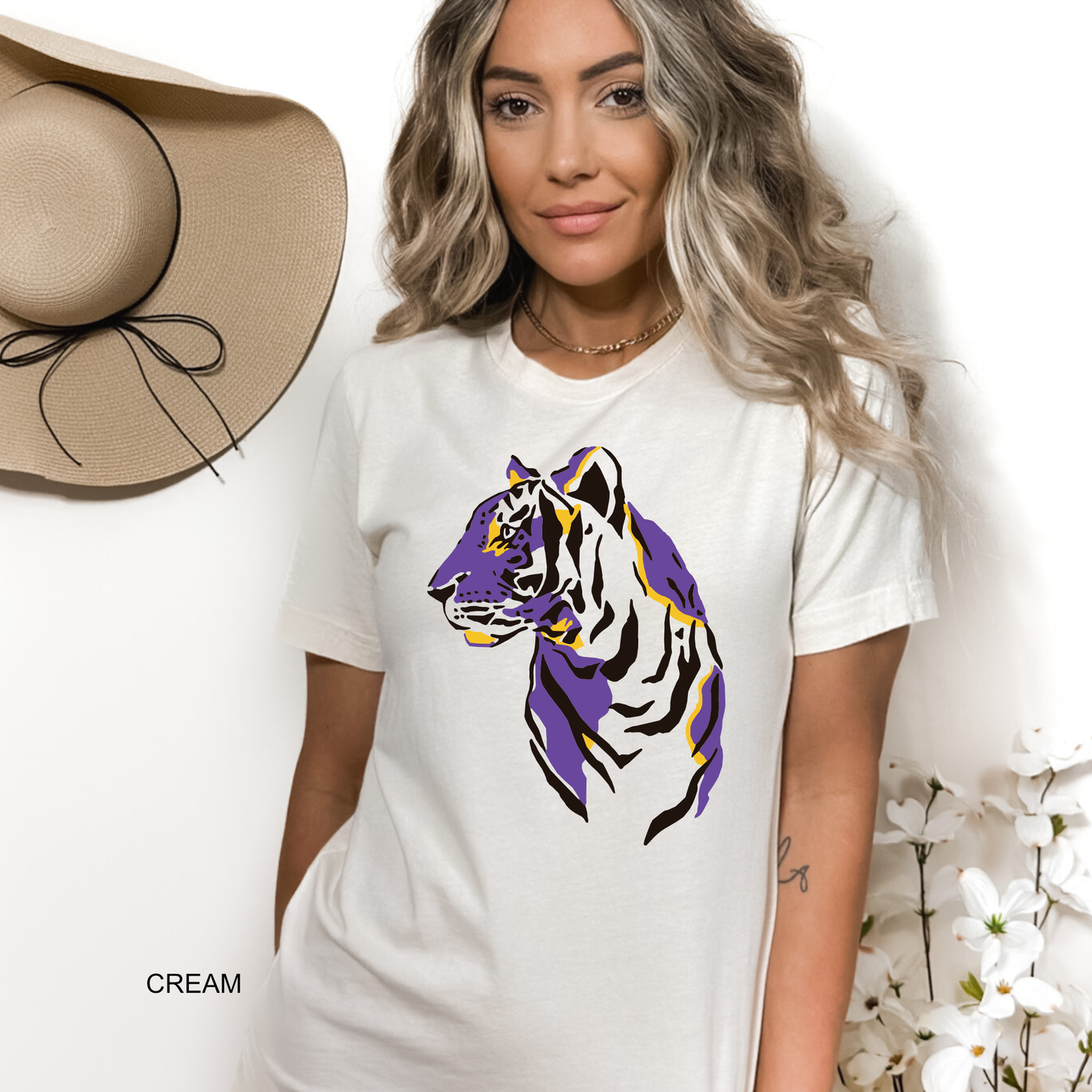 Tiger Watercolor Splashes Tee