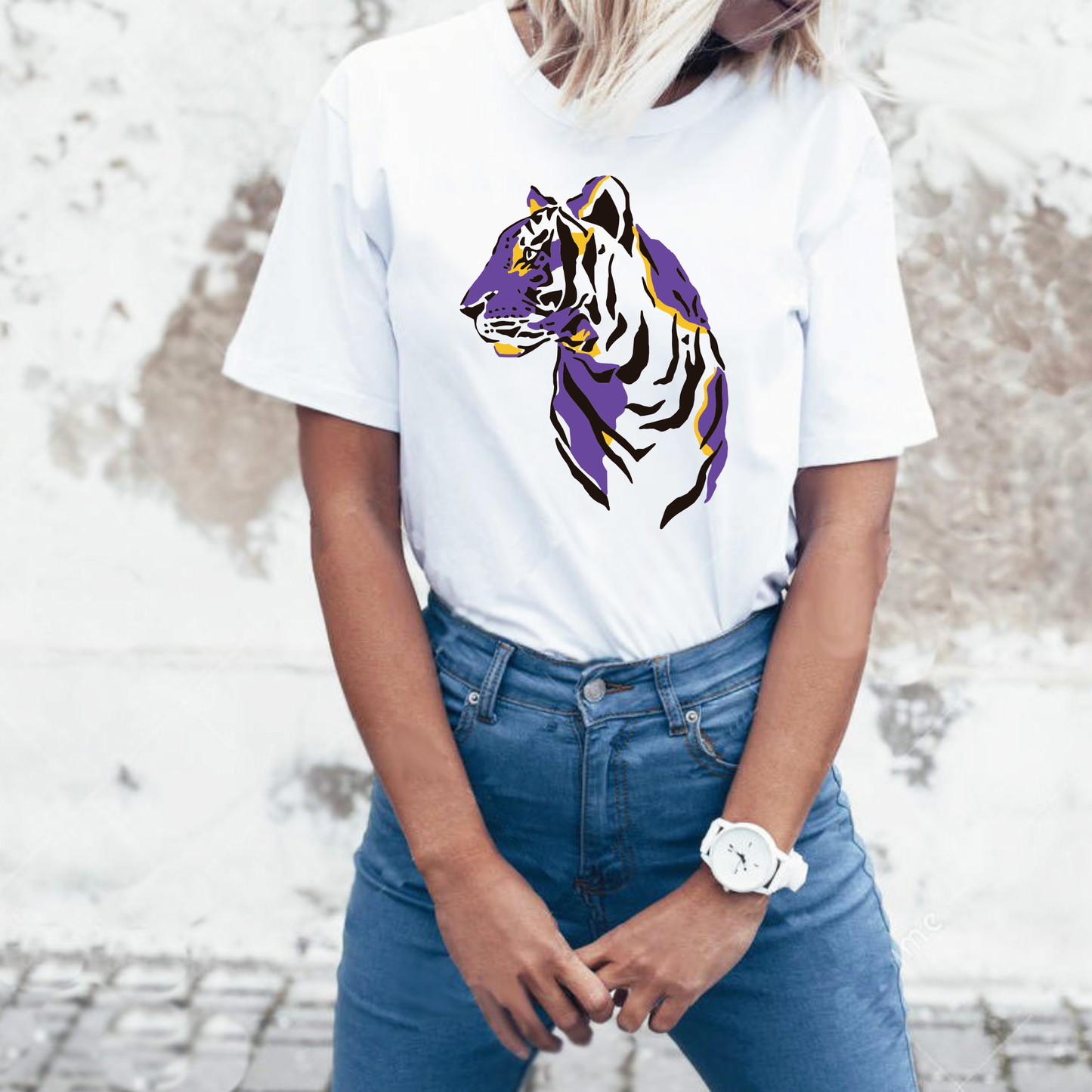 Tiger Watercolor Splashes Tee